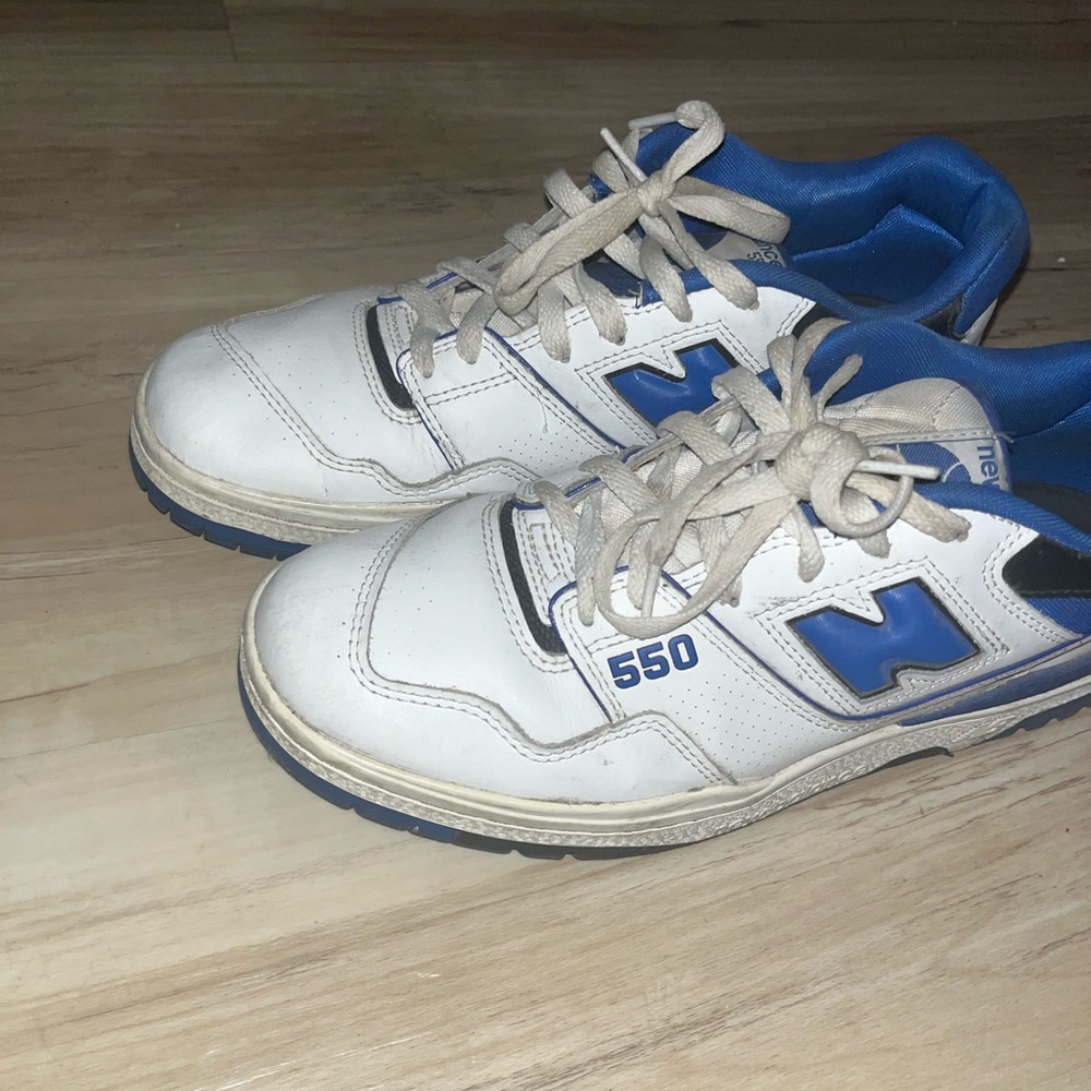 Brand - New Balance, Size - 9.5, Color - White, Blue, Black